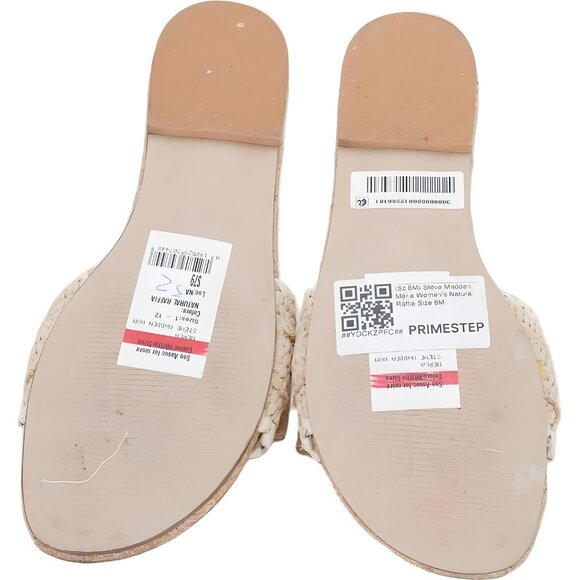 Steve Madden Merla Raffia Buckle Slide Sandals Women's US 6M - Picture 6 of 6